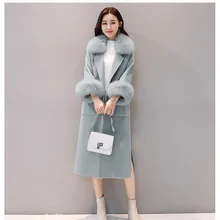 Шерстяное пальто для женщин длинное шерстяное пальто для женщин средней длины весна осень зима тонкая смесь шерстяная верхняя одежда