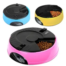 Удобный 6 еды светодиодный цифровой автоматический ПЭТ кормушка для кошек и собак рекордер чаша миска для еды дропшиппинг Nourrir le chien Hot