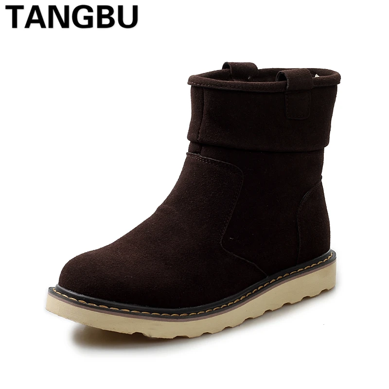 

New Arrival Winter High Top Men Boots Slip On Warm Plush Causal Martin Boots Ankle Botas Hot Fashion Men Snow Boots Size 39-44