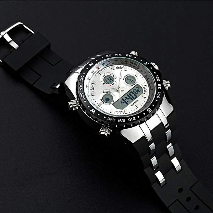 Luxury Dual Display Military Watches Men Digital Waterproof Sports Wrist Watch Clock Male Relogio Masculino Horloges Mannen