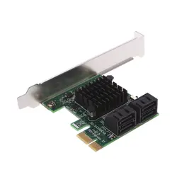 PCI-E PCI Express 1x до 4-Порты и разъёмы Sata 3,0 III 6G конвертер контроллера карты адаптер