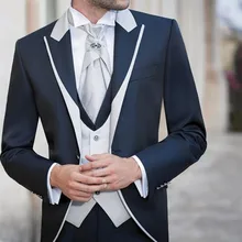 2017 new formal Ivory Men Suits Shawl Lapel Formal Groomsmen Best Man Wedding Tuxedos Blazer men suit (Jacket+Pants+Vest+Tie)