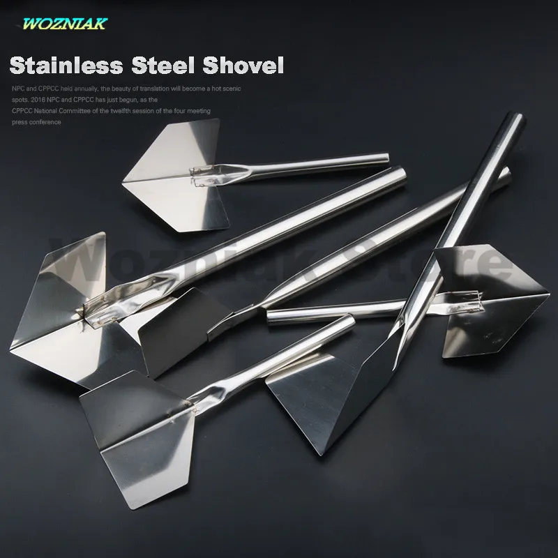 

Wozniak Stainless steel shovel Negative horn Positive horn Diatom mud construction tool Batch putty Corner holder 4pcs/1set