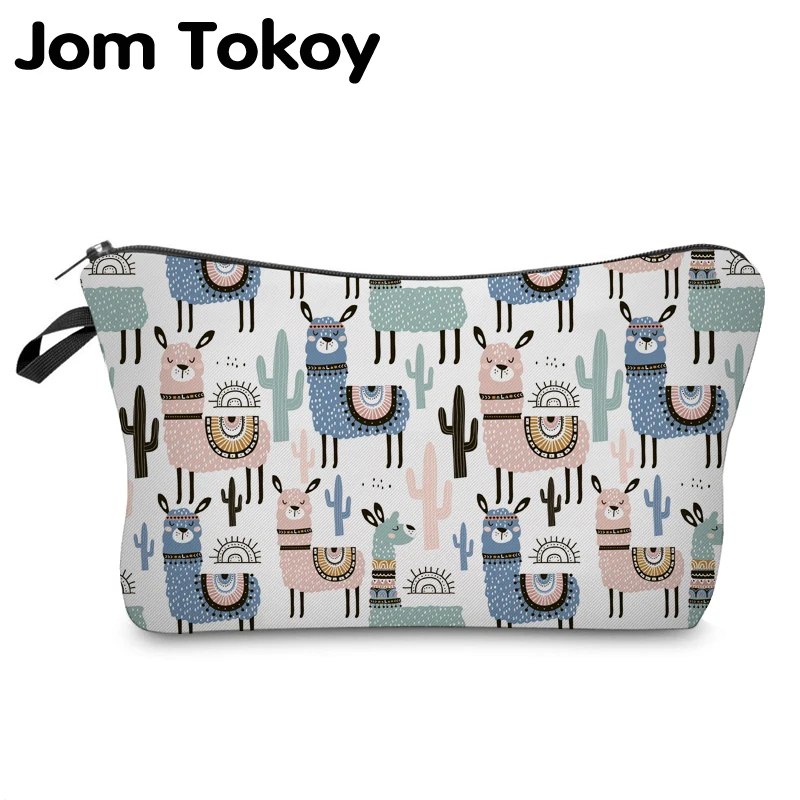 Jom Tokoy Косметичка-органайзер косметичка с принтом ламы модная женская брендовая