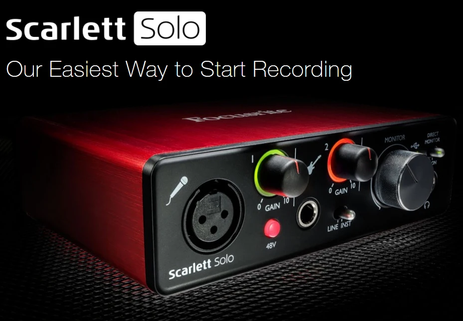 Focusrite Scarlett Solo II 2 Вход Выход USB аудио интерфейс звуковая карта professional для Запись