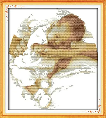Ангелы и Любовь Китайский Счетный крест наборы узоров для вышивки DIY наборы рукоделия 14CT 11CT DMC рукоделие - Цвет: Care baby