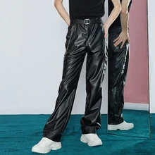 27-44 мужская одежда стилист волос GD Мода хип хоп Досуг мотоцикл широкие брюки для брюк плюс размер костюмы