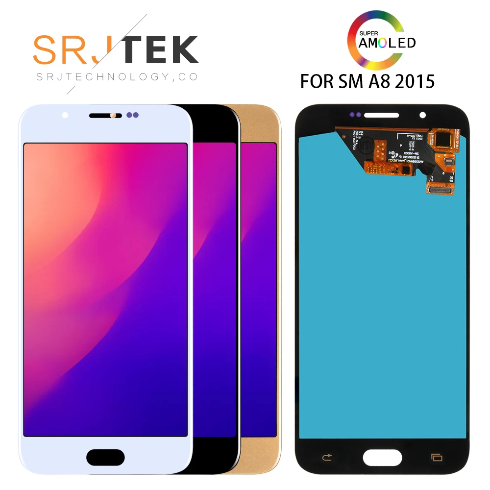 5 7 'ɺMOLED экран совместимый для Samsung A8 2015 A8000 A800 A800F ЖК-дисплей кодирующий