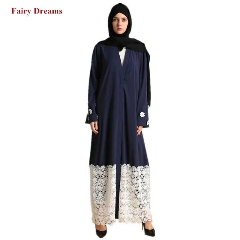 

Abaya Dubai Women Muslim Bolero Caftan Marocain Long Robe Tunic Kimono Turkish Cardigan Flowers Appliques Kaftan Islamic Clothes