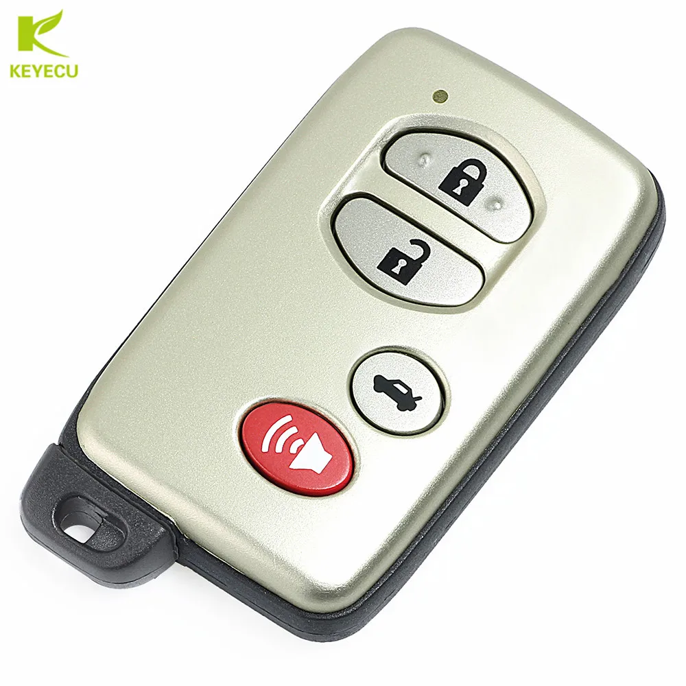 KEYECU пульт дистанционного ключа оболочки для Toyota Avalon Camry Sequoia чехол Fob 4 кнопки со вставкой маленький ключ лезвие