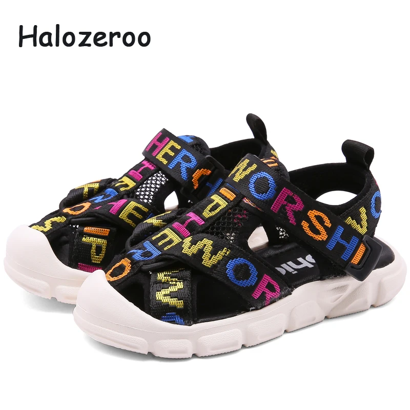 

New 2019 Summer Kids Beach Sandals Baby Girls Casual Sandals Children Mesh Shoes Boys Black Sport Sandals Fashion Brand Flats