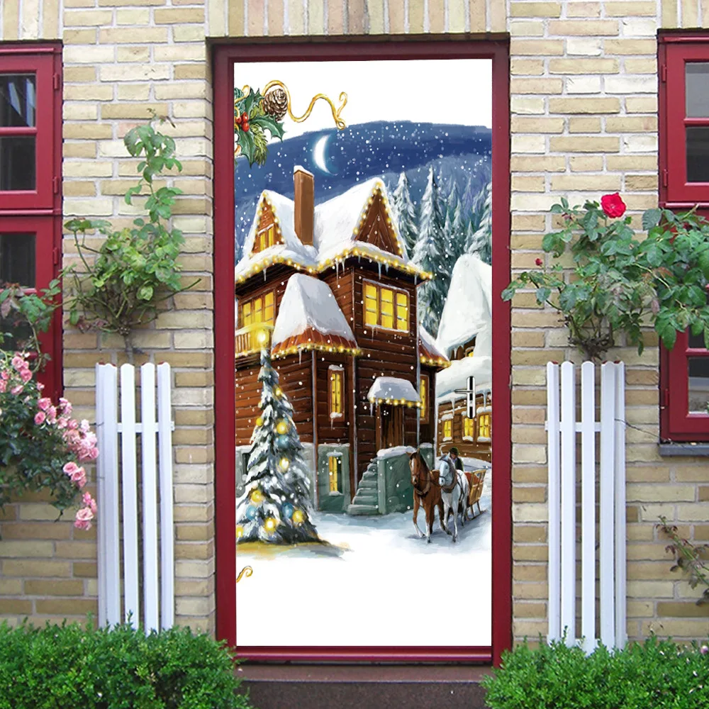 

Christmas Gift Sale 3D Wall Decal Door Sticker Paris Waterproof Decal Wall Home Decor Wallpaper On The Wall door decor for 2019