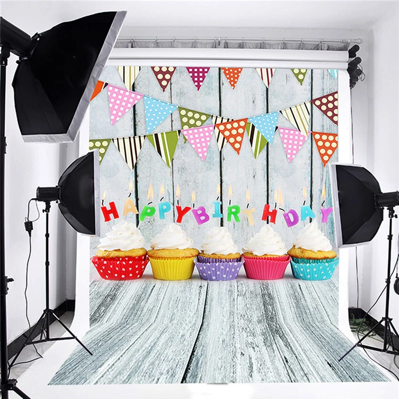 

New Arrival 1pc 3x5ft Birthday Theme Background Lightweight Cloth Child Baby Cake Photography Backdrops Studio Props