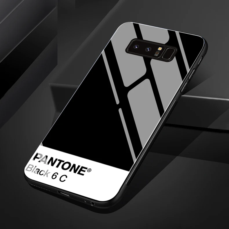 Новые Pantone для samsung S8 S8plus S9 S9plus note8 note9 S10 S10plus Цвет закаленное стекло чехол для телефона - Цвет: 12