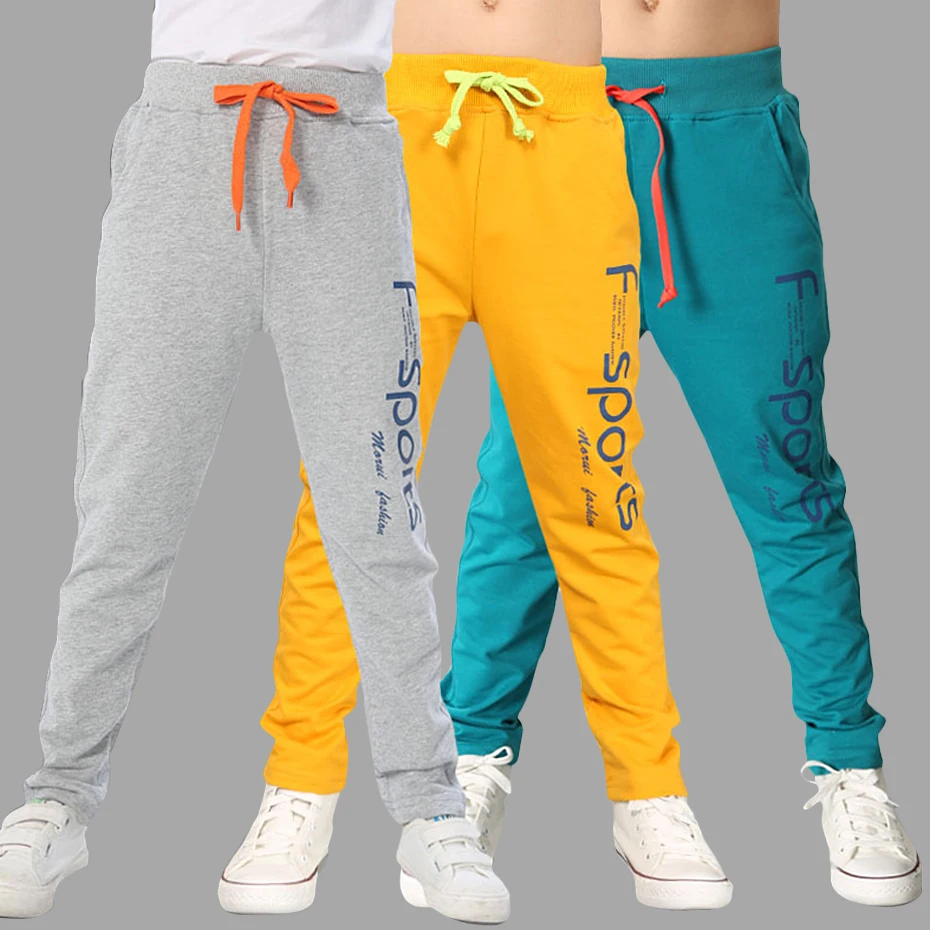 

Boys Sport Pants Letter Print Cotton Kids Trousers Teenage Children Pants Casual Style Kids Boy Clothes 6 8 10 12 14 Year