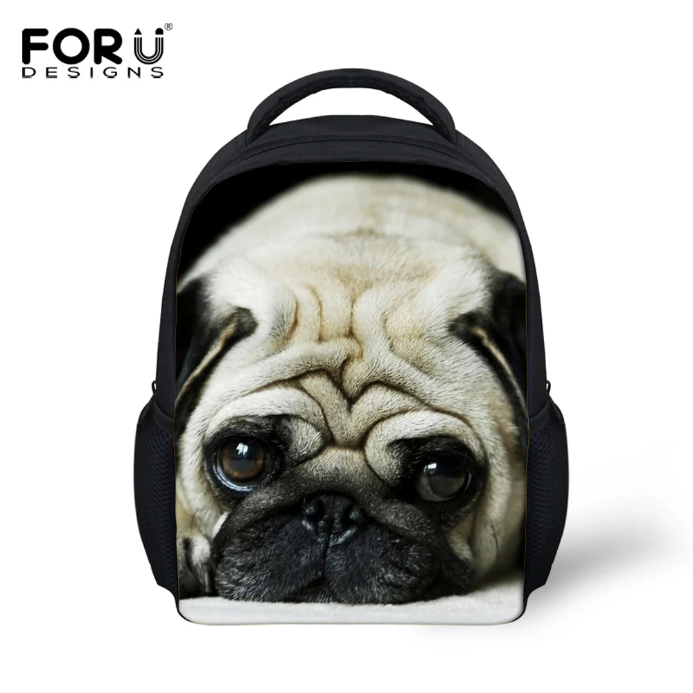 FORUDESIGNS font b Kids b font font b Backpack b font 3D Pug Dog Animal Mini