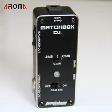 AROMA AMX-3 MATCHBOX D.I. Transfer guitar or bass signal directly into audio system with True Bypass Design