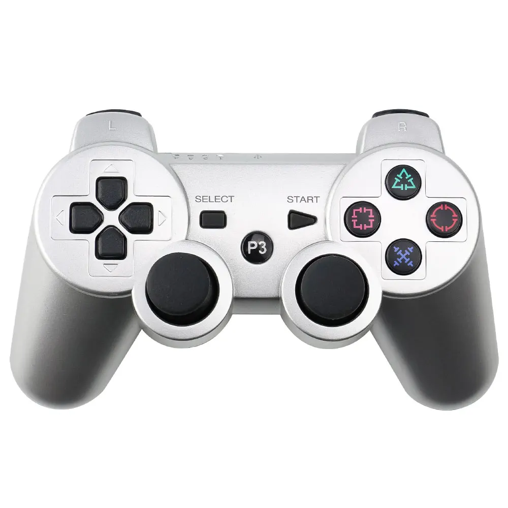 Беспроводной Bluetooth геймпад для PS3 контроллер Playstation 3 dualshock игровой джойстик play station 3 консоль - Цвет: Серебристый