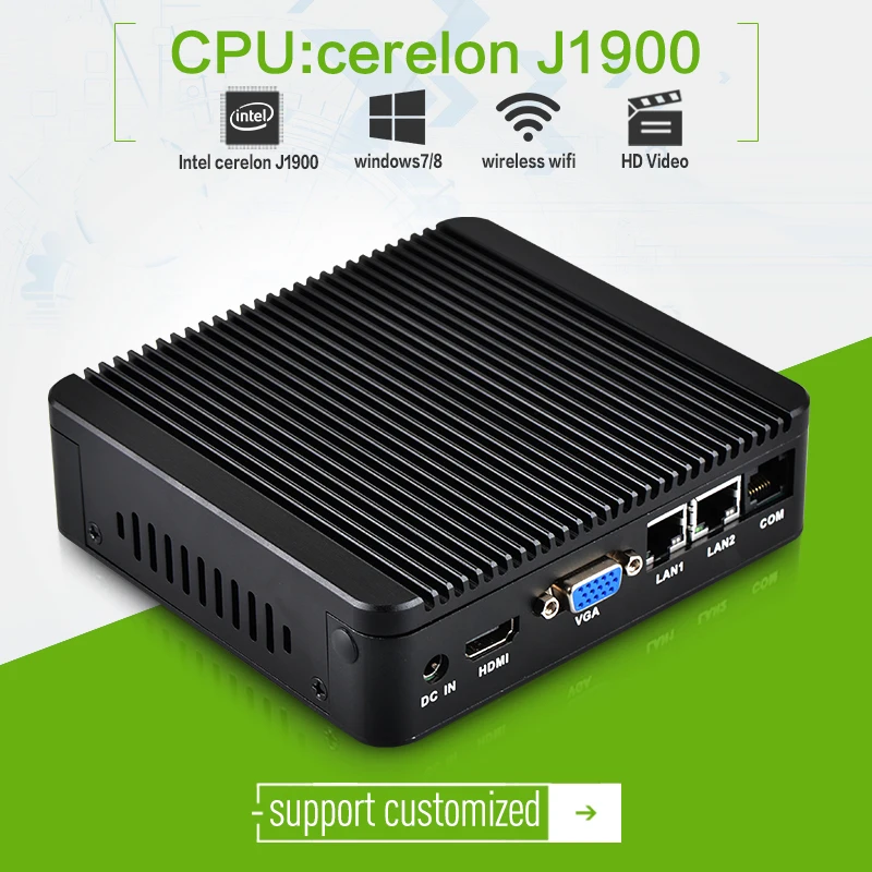 Desktop Computer Mini ITX Casing HTPC Quad Core j1900-2 4GB DDR3 500G HDD tiny htpc fanless mini pc windows7 office computer