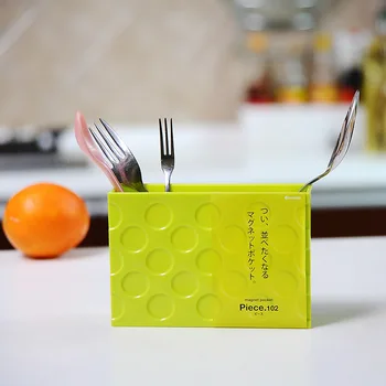 

Creative Fridge Magnet Magnetic Tableware Utensils Organizer Rack Shelf Box Storage Home Hanging Save Space Kitchen Storage Box