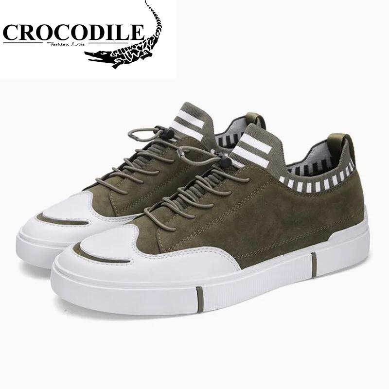 تمساح الرجال التزلج أحذية جلد الغزال حذاء رياضة الركض شقة أحذية تزلج للرجال رياضية أحذية رياضية الأحذية المدربين