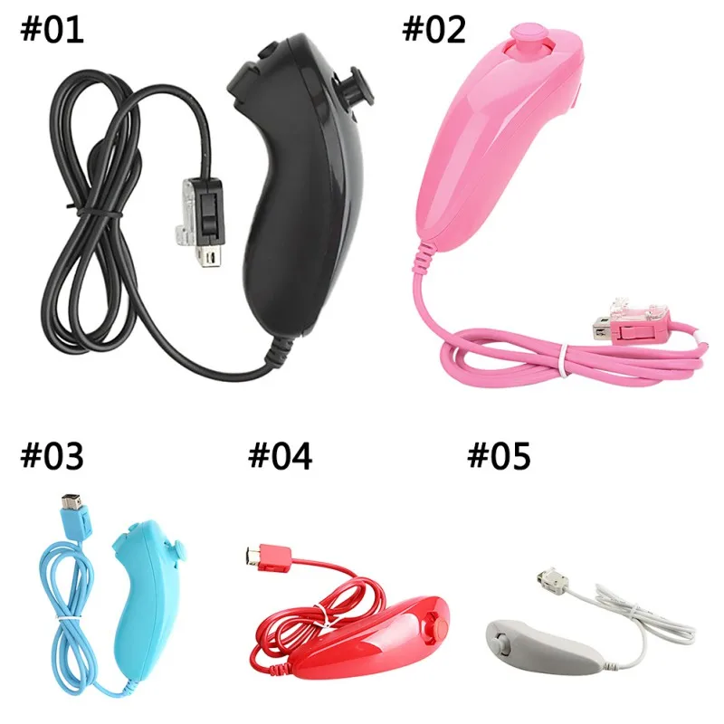 

5 Colors Remote Controller Left Hand Game Joystick For Nintend Wii Remote Controller USB Port