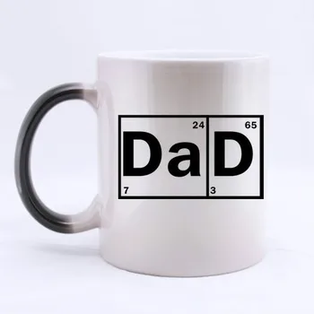 

"Father's Day Periodic Table of Elements" Color Changing Morphing White 11 Oz Coffee Mugs