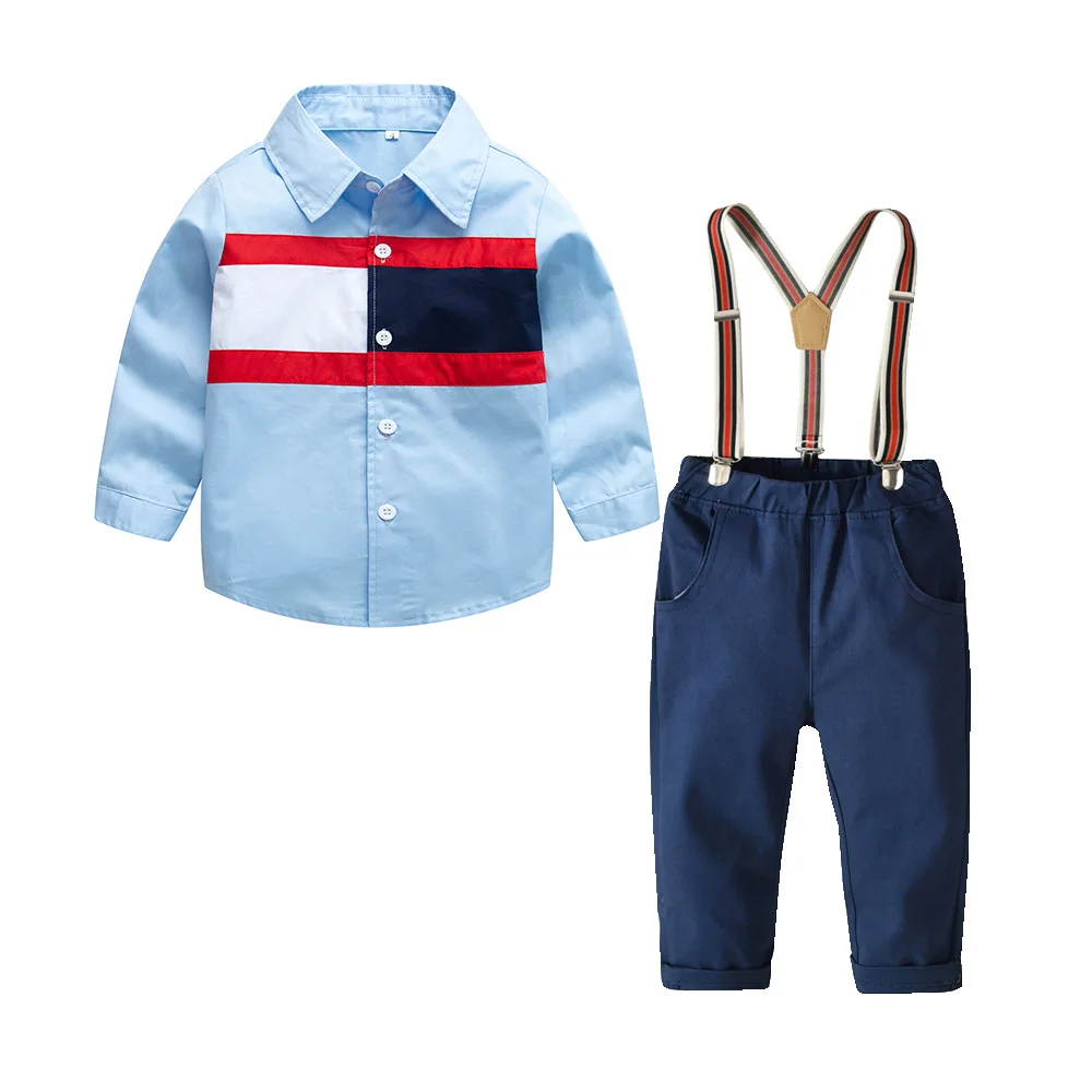 Baby Boy Clothing Sets 2019 Clothes Cotton Long Sleeve Shirt+ Pants Outfits Bebes Suits 2 to 6 Years Old 3 PCS set | Детская одежда и