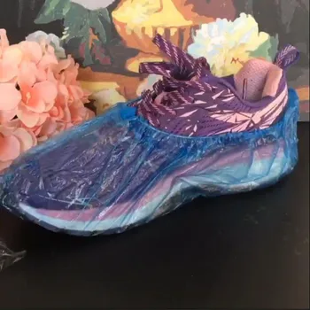 

100pcs/pack Medical Waterproof Boot Covers Plastic Disposable Shoe Covers Overshoes Rain Shoe Covers Mud-proof