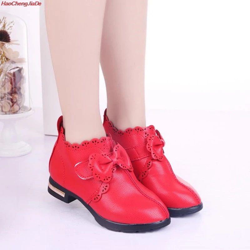

Spring Autumn New Handmade Fashion Girls Boots PU Leather Martin Girls Boots Kids Boots Children Girls Shoe With Lace Bow