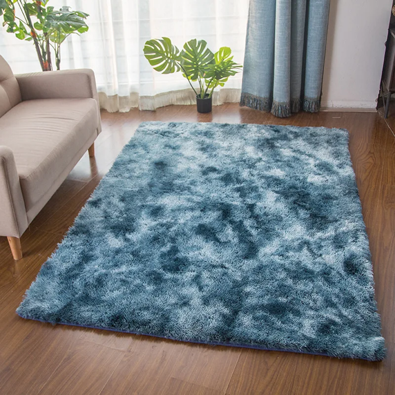 

Mottled tie-dye gradient fur carpet living room coffee table mat net red long fur rugs washable full shop bedroom modern