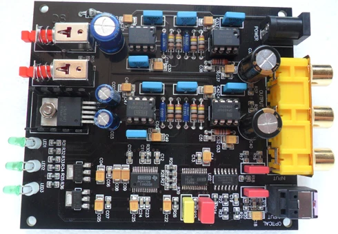 

PCM1798 DIR9001 OPA2134 OPA604 Fiber Coaxial Input Decoder Board DAC diy
