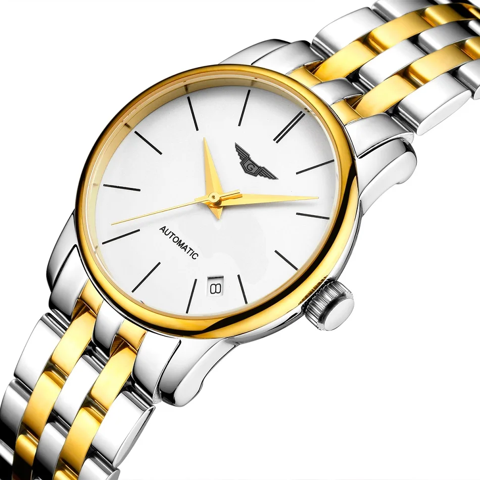 GUANQIN часы женские автоматические механические часы японский механизм Miyota 8200 Hardlex из нержавеющей стали с календарем водонепроницаемые женские часы