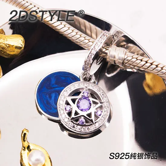 Компактная подвеска в виде бусины из стерлингового серебра 925 Sailor Moon The Crystal Star для
