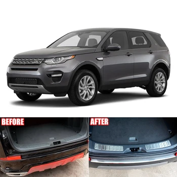 

Frame Cover Trim Replacemnet Silver Steel 2pcs Trunk Guard Rear Protector