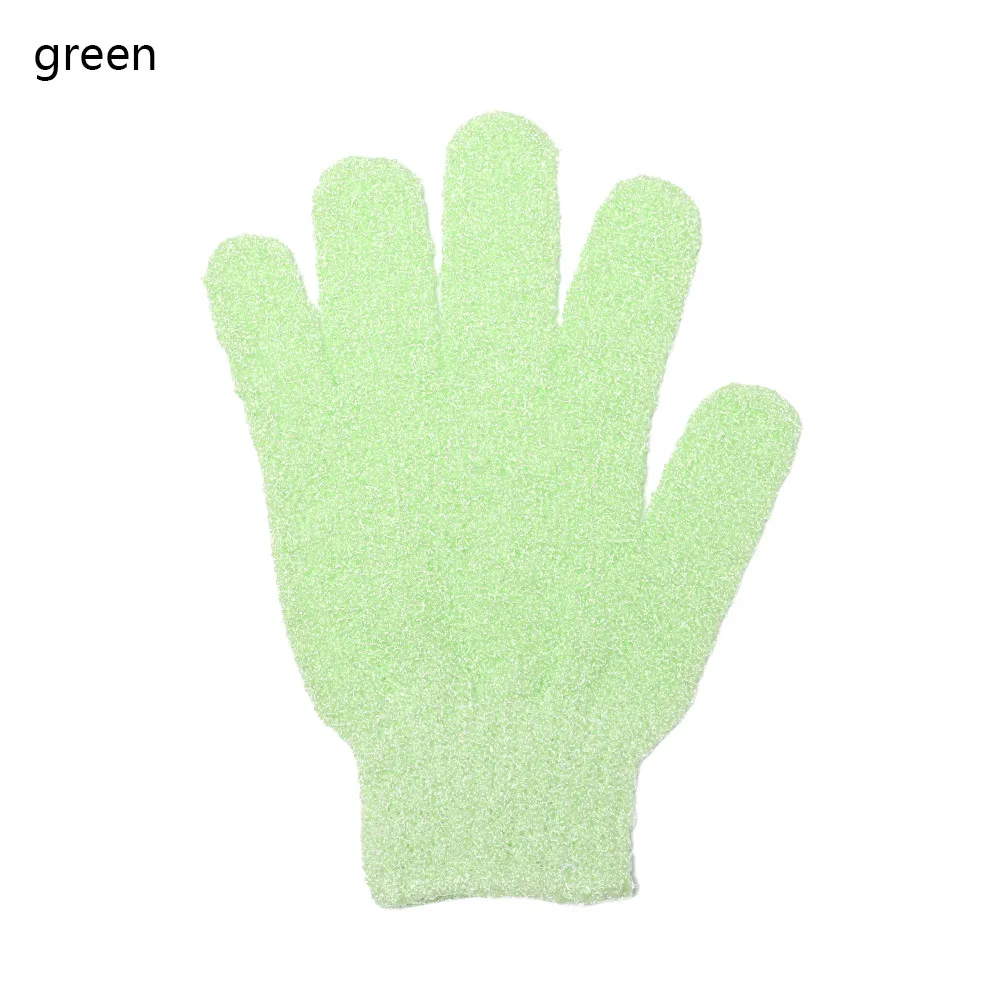 1 пара банные полотенца для пилинг отшелушивающая перчатка для ванной душ для ванной комнаты с рисунками массаж тела губка для очистки кожи увлажнение, спа пены - Цвет: Зеленый