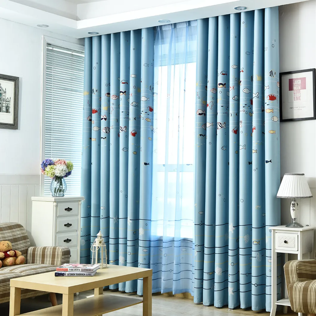 New Cartoon Curtains for Bedroom Living Room Printing Curtains Full