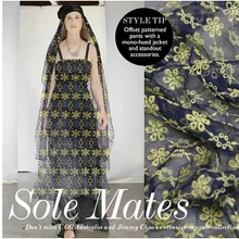 Пряжа Танцы под луной действительно Жоржет Вышитые Пейсли ткани кешью расширенный пользовательский ткани эксклюзивные