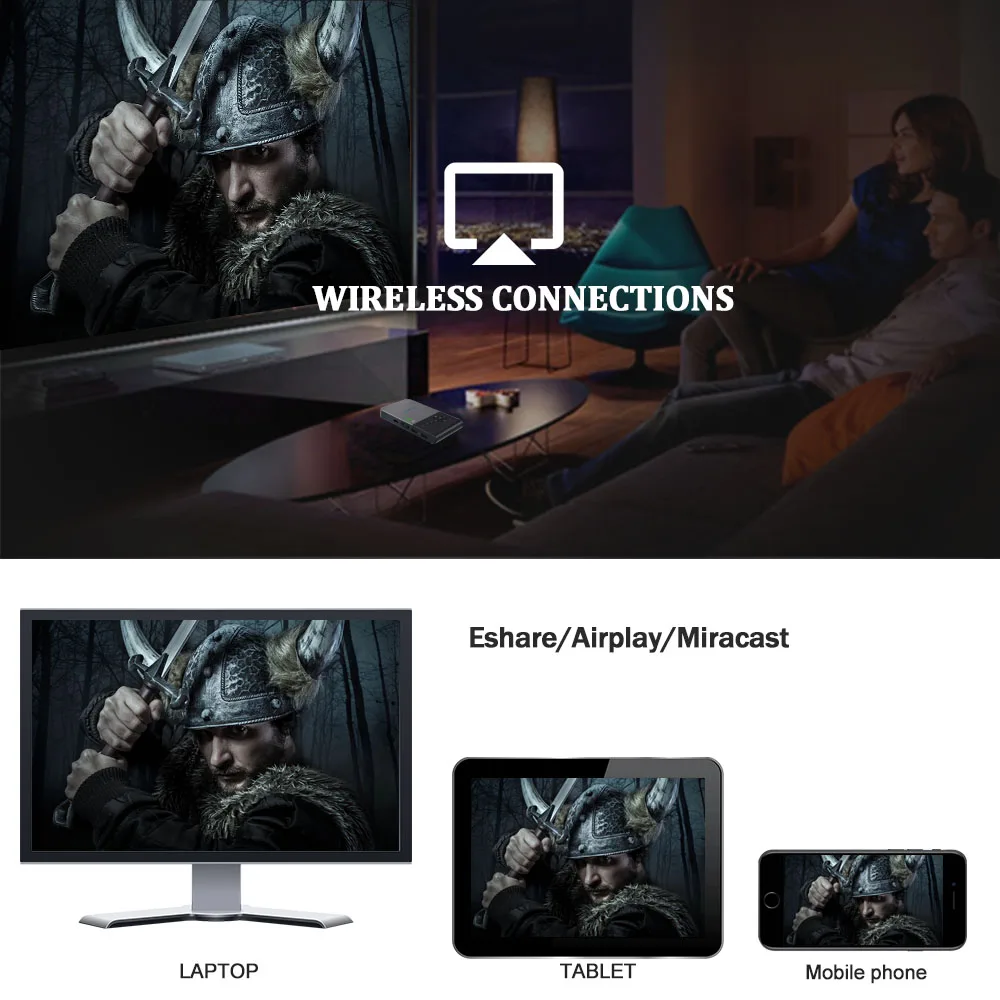 OTHA 32 ГБ мини проектор для iOS и Android портативный телефон видео с Wi Fi Bluetooth 120 дюймов