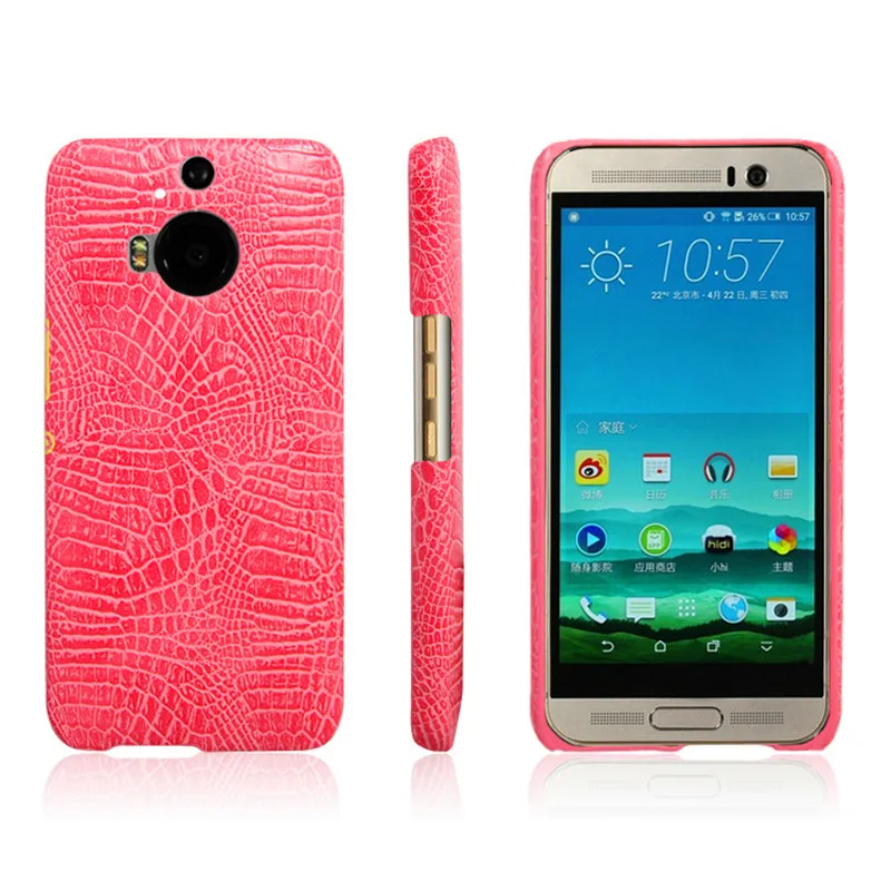 

For HTC M9 Plus M9+ Case Crocodile Pattern Hard PC with PU Leather Back Cover Case for HTC One M9+ M9Plus M9 Plus Hard Cover