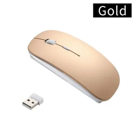 USB Wireless Mouse for Macbook for Win 10/Mac Laptop Computer Rechargeable Mute Silent Optical Gaming Mouse