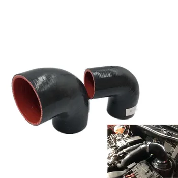 

2"to 2.25" 51-57mm 90Degree 4-Ply Silicone 90 Degree Elbow Reducer Hose BLACK For AUDI A4 B6 1.8T Quattro EP-SS90R5157