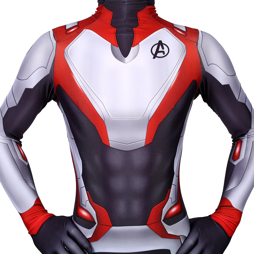 High Quality Avengers 4 Cosplay Costumes 3D Print Lycra Avengers Endgame film Quantum Realm Team Bodysuits for adult Jumpsuits
