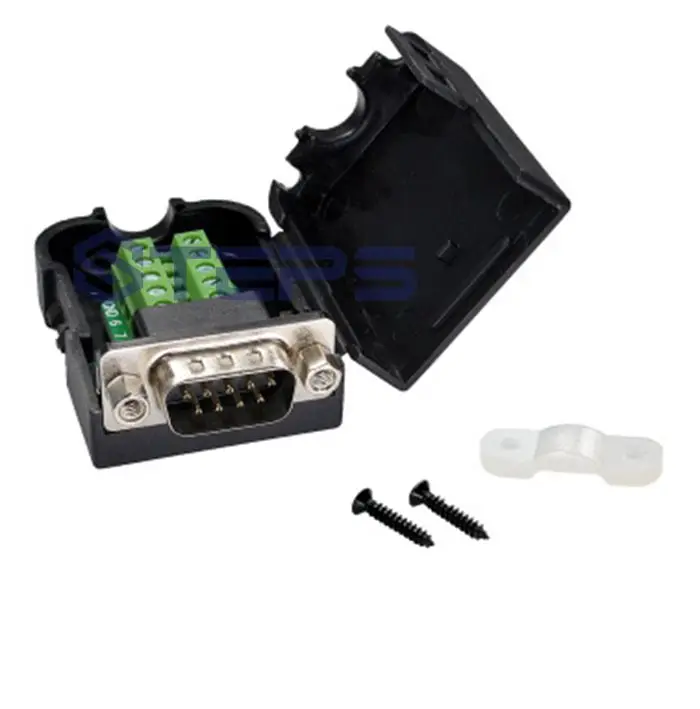 

Free shipping DB9 male 9 Pin No need welding COM adapter plate RS232 serial to terminals DR9 plate 485 male breakout board