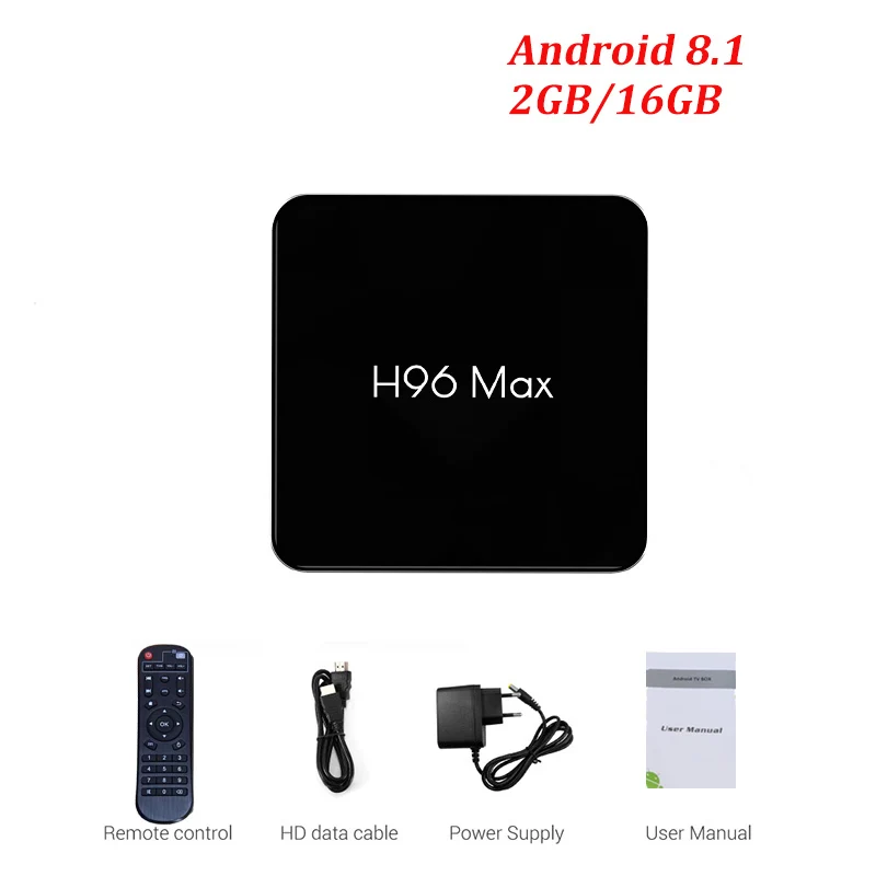 5 шт. H96 MAX X2 ТВ-бокс Android 8,1 4 Гб ram 64 Гб S905X2 USB3.0 1080P H.265 4K Google Play Store Youtube H96MAX Smart tv плеер - Цвет: 2G 16G