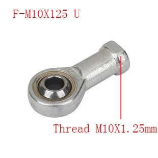 

Free shipping 2pcs F-M10X125U internal Female thread Fisheye rod end joint bearing,Universal joint;Thread M10X1.25mm