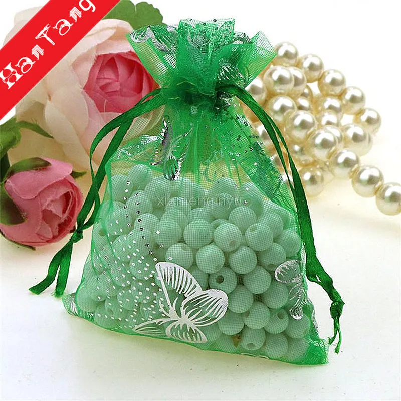

100Pcs 9x12 CM Organza Bags Wedding Pouches Jewelry Packaging Bags Nice Gift Bag 8 Colors Wedding Supplies 6Z-SH330