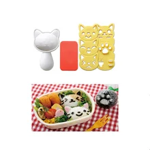 Креативный 1 шт. DIY рисовые шарики инструменты Прекрасный японский стиль милый кот котенок Onigiri Ланч суши инструменты Эко-дружественные кухонные инструменты