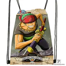 Custom Cartoon one piece Drawstring Backpack Bag Cute Daypack Kids Satchel (Black Back) 31x40cm#2018612-01-3
