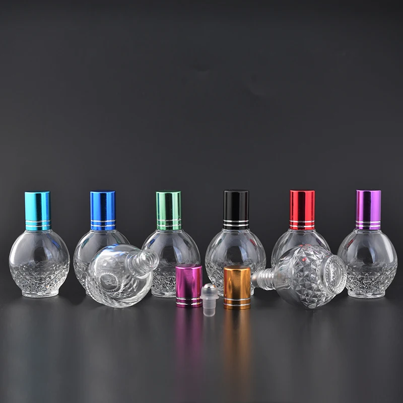 MUB-13 мл металлический рулон-на стекло флаконы для духов с 7 цветов крышка мини пустые эфирные масла бутылка для многоразового использования